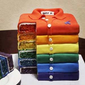 Rainbow Polo Shirt Cake