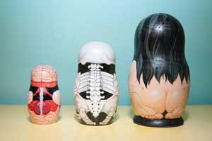 Anatomical Nesting Dolls Rear View