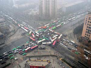 Traffic Tetris in China
