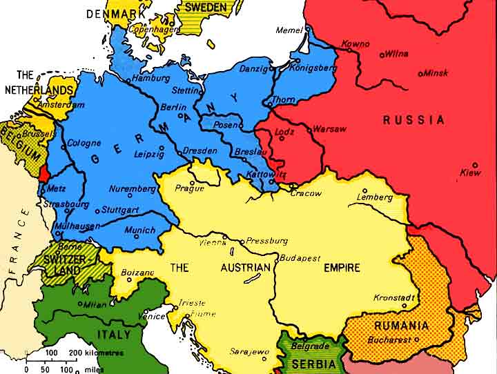 pingoi8mages: world war 1 map europe 1914