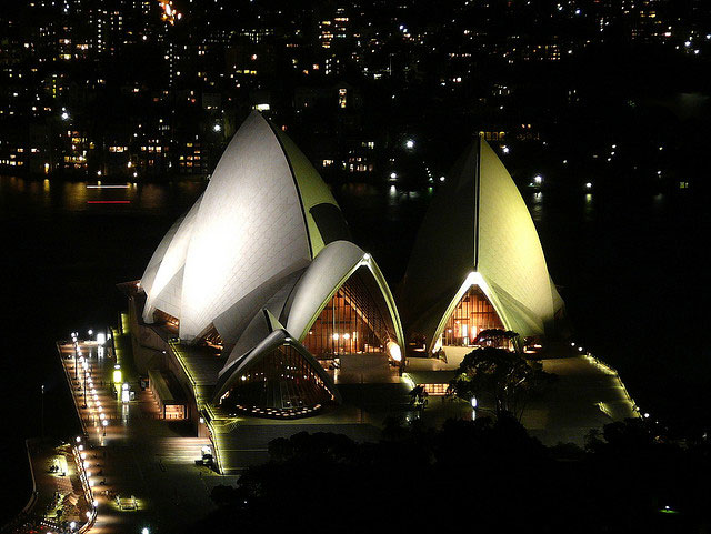 Sydney Opera House Close Up Night