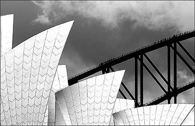 Sydney Opera House Roof against Day Sky