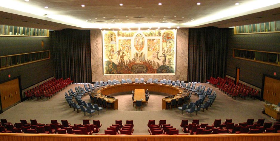 The United Nations Security Council Chamber, NY