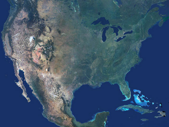 USA Topological Map