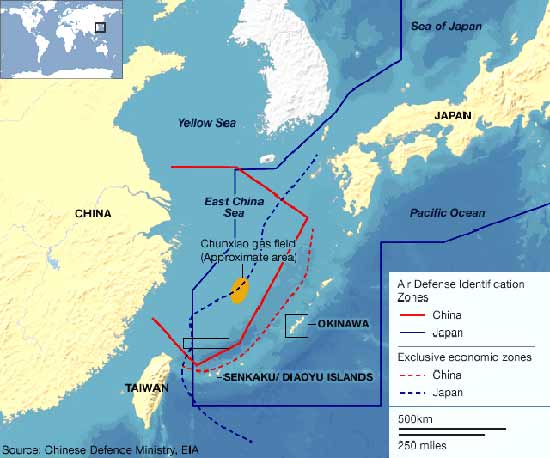 China and Japan: Air Defence Identification Zones and Exclusive Economic Zones