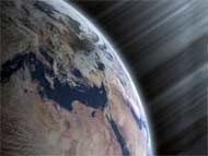 Cosmic Rays Hitting Earth