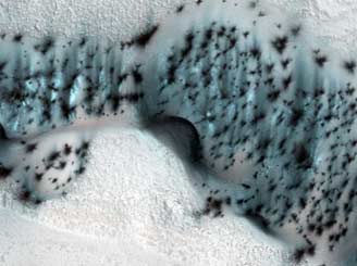 Frozen Martian Sand Dunes