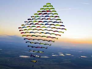 100-Person Canopy Formation