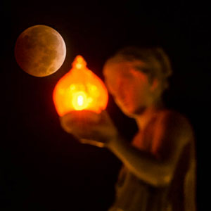 Moon Lit by the Wheeler Town Clock