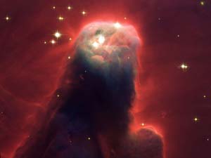 Cone Nebula Shaped Like a Worm