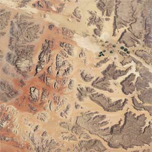Satellite View Wadi Rum