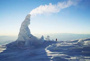 Ice Towers on Mount Erebus, Antarctica