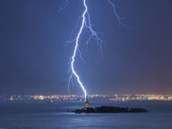 Lightning Strike in NY Harbor