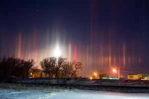 Nebraska: Light Pillars over Blair