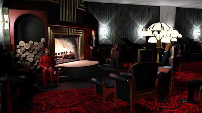 The Cosmo Theatre's Green Room Lounge by Firelight