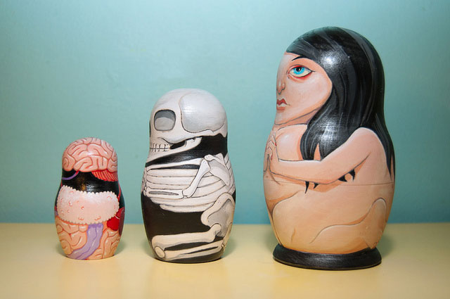 Anatomical Nesting Dolls Side View