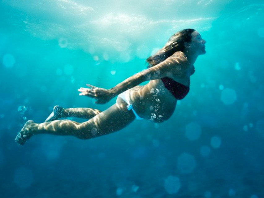 When a Pregnant Woman Swims, She's a Human Submarine