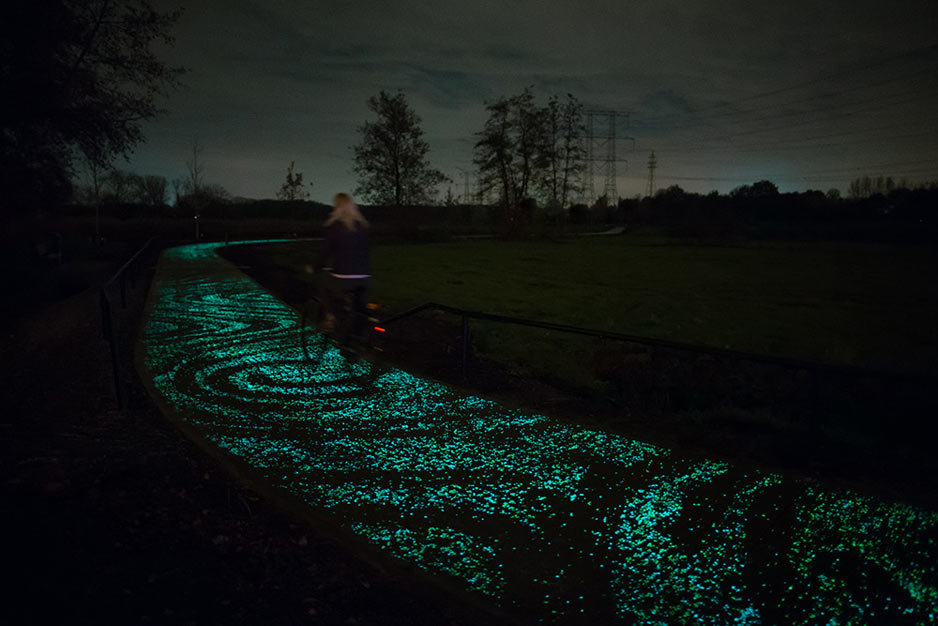 Glow-in-the-Dark Bike Path
