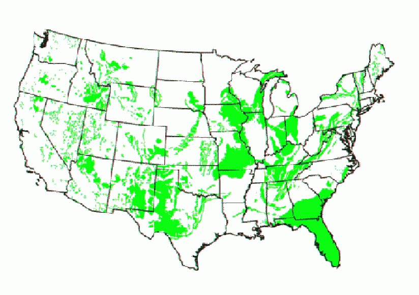 Karst Regions of the US